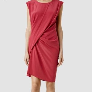 Allsaints Orange Silk dress